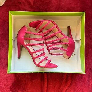 Kelly & Katie Caris caged heels